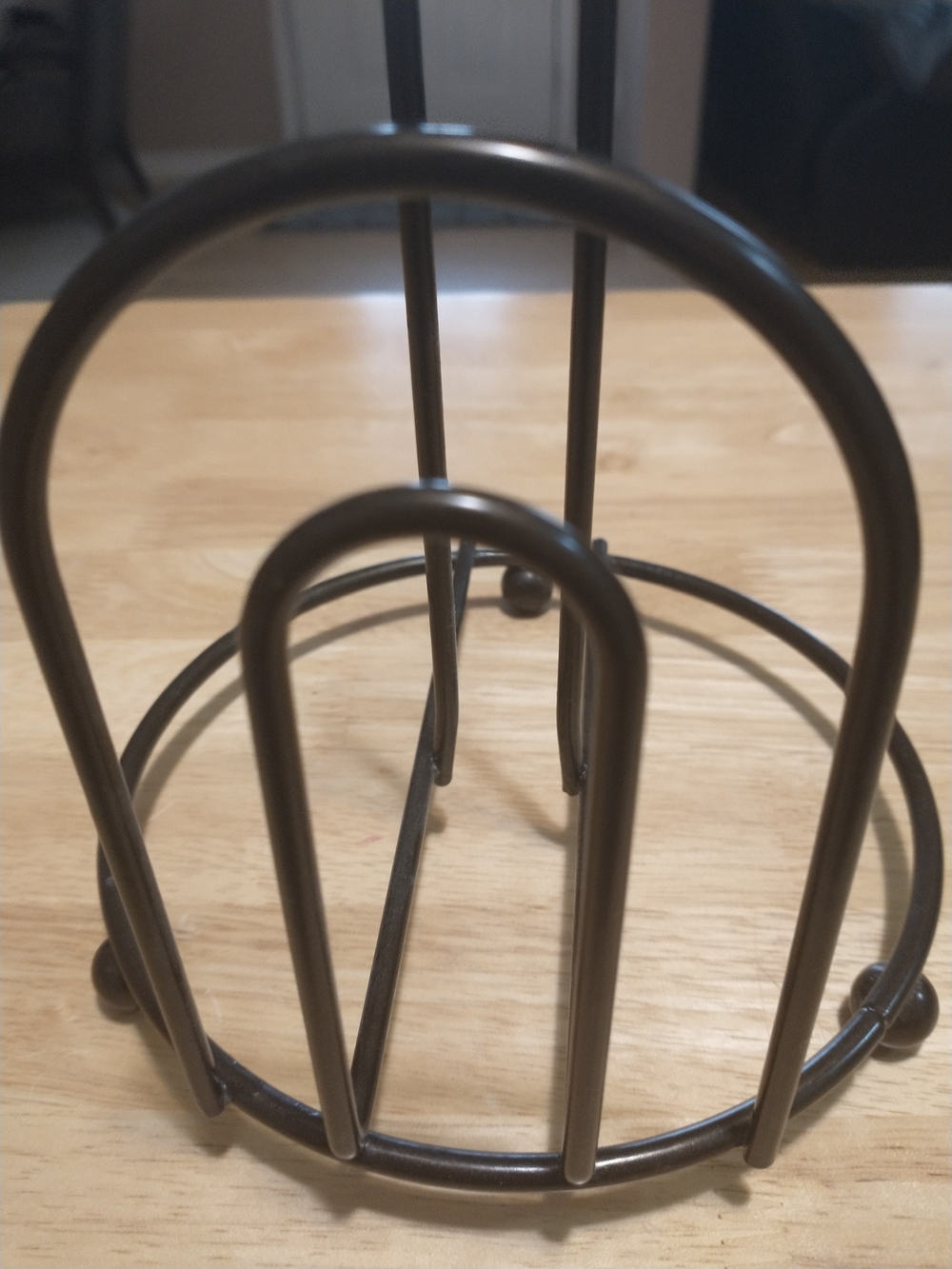 Dark Brown Metal Paper Towels Holder in Black - Unbranded